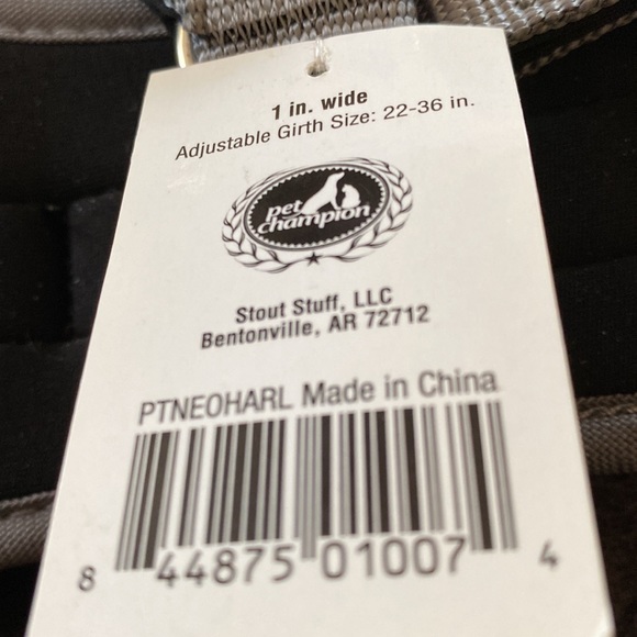 New pet champion cushion step in harness large 1” wide adjustable girth 22-36” - Picture 3 of 8